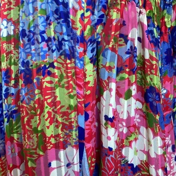 Diane Freis Vintage Floral Printed Midi Dress Size Medium